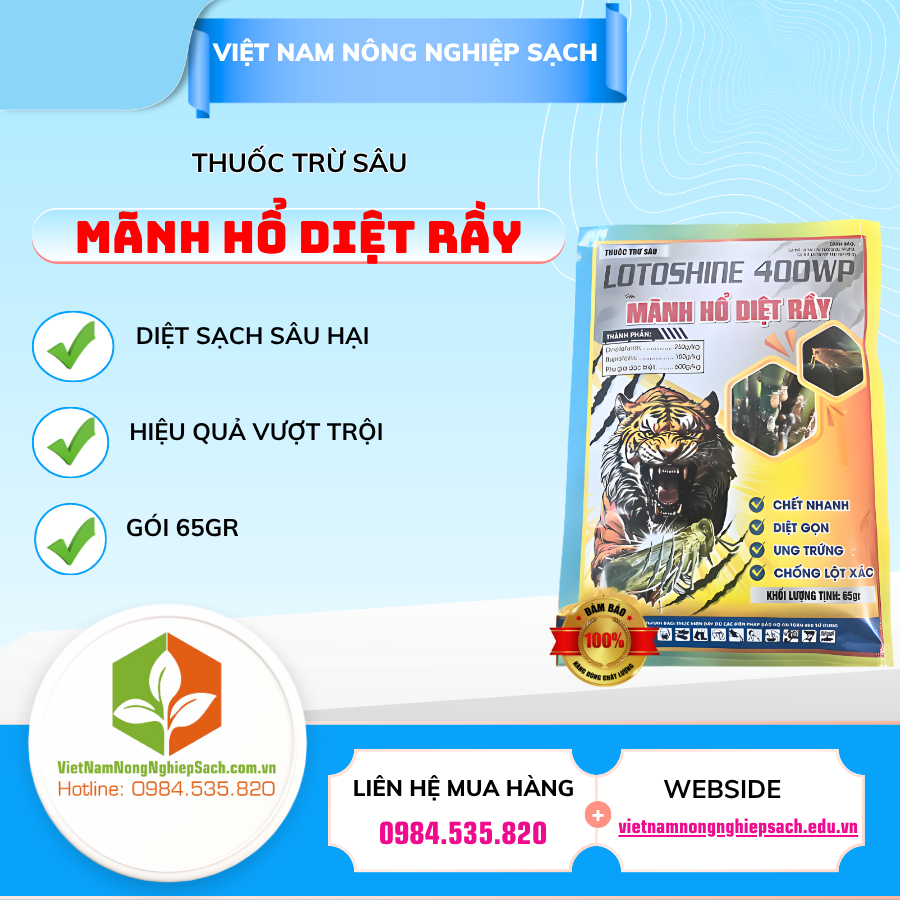 LOTOSHINE 400WP – HIỆU MÃNH HỔ DIỆT RẦY